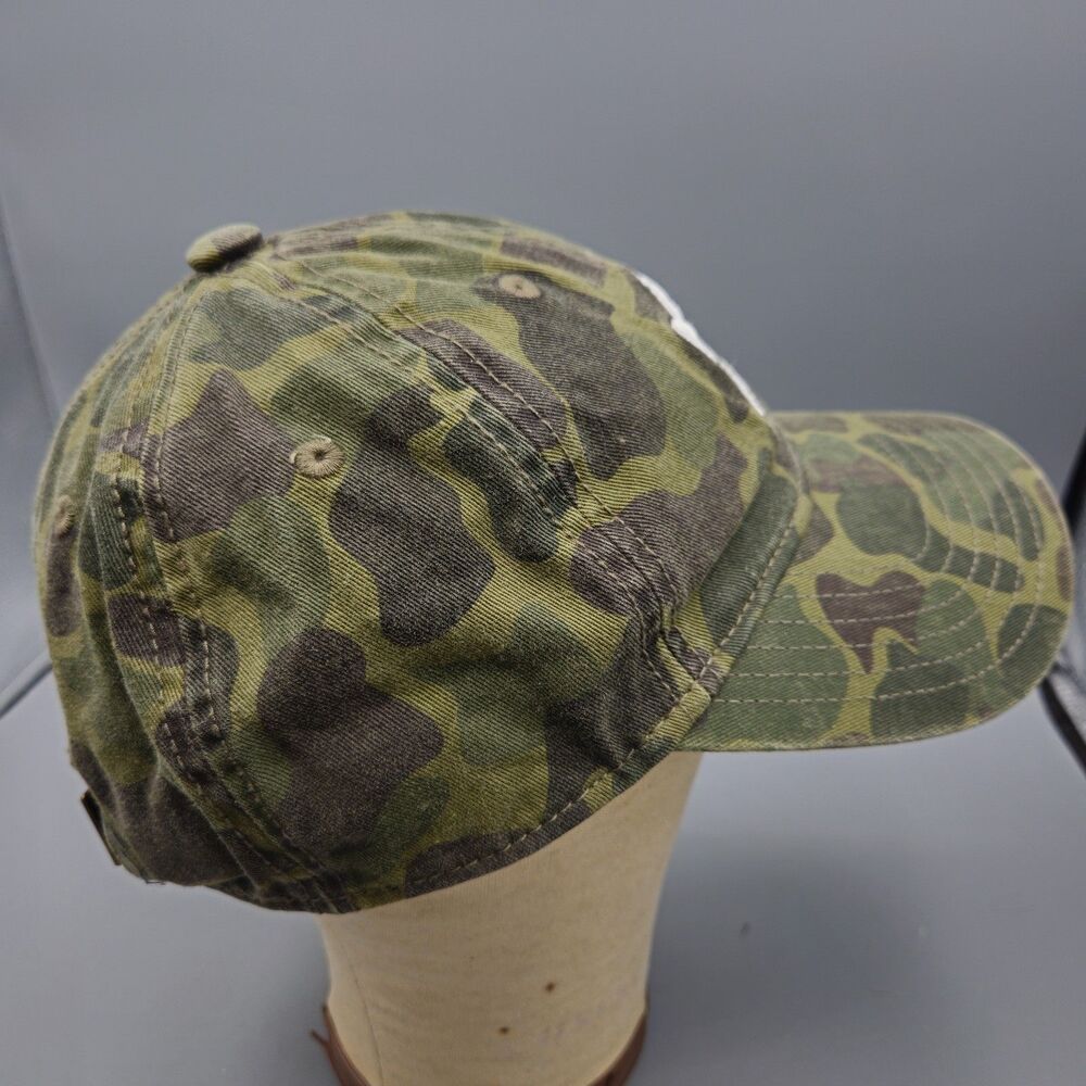 Adidas Trefoil Camo Hat Men's Adjustable Baseball Cap Green Brown Cotton OSFW - Picture 2 of 8